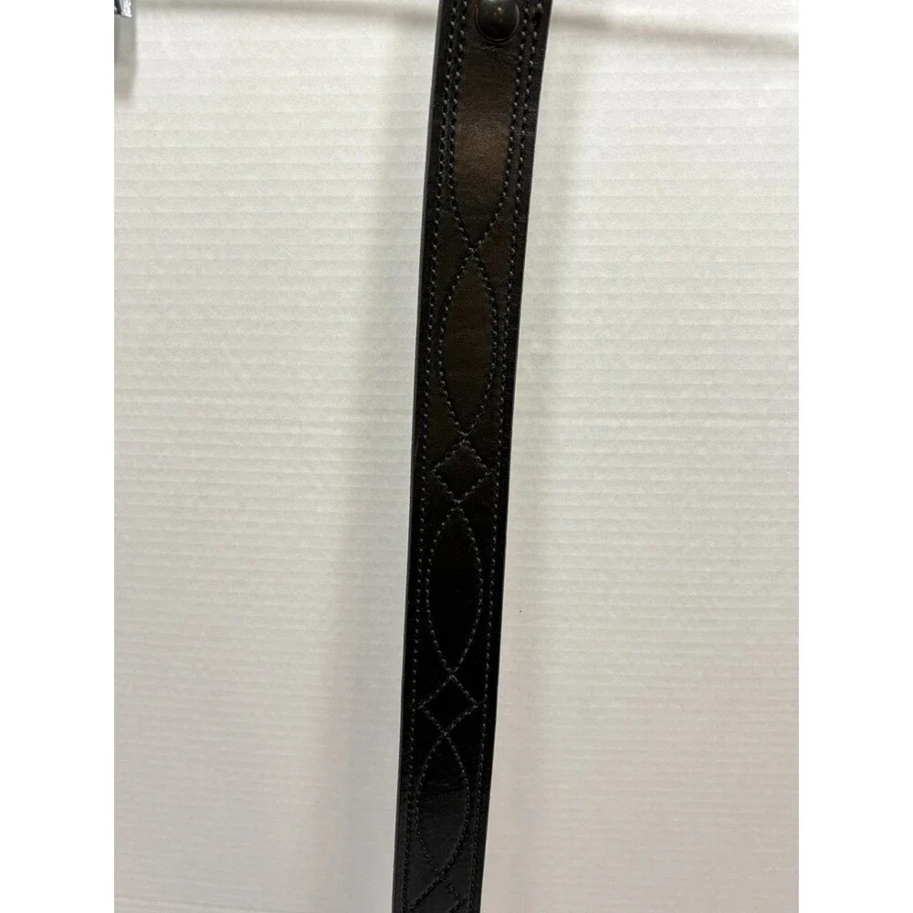Desantis Fancy Stitched Lined Belt Leather 1.5 Inch Wide Model B27, 38
